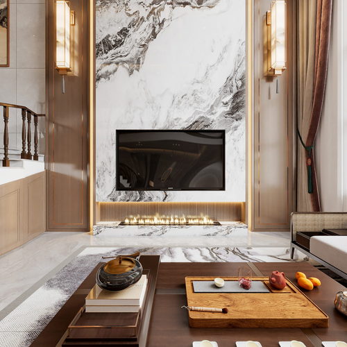 新中式别墅客厅