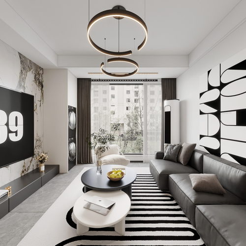 98平方高级灰客餐厅