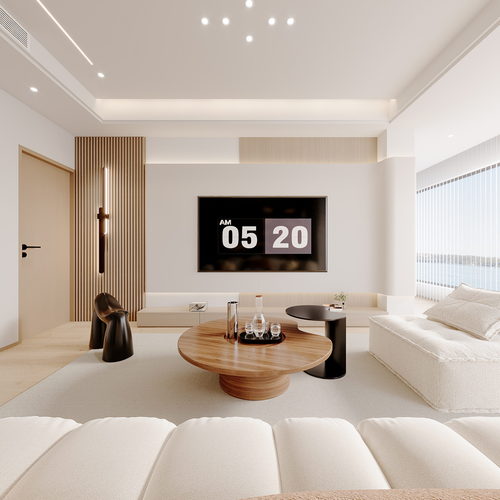 奶油风客餐厅360全景