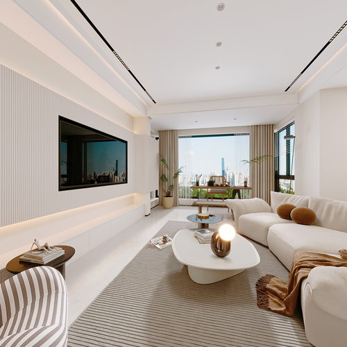 整套极简风效果图案例