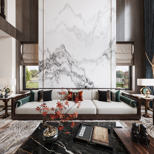 新中式别墅全景