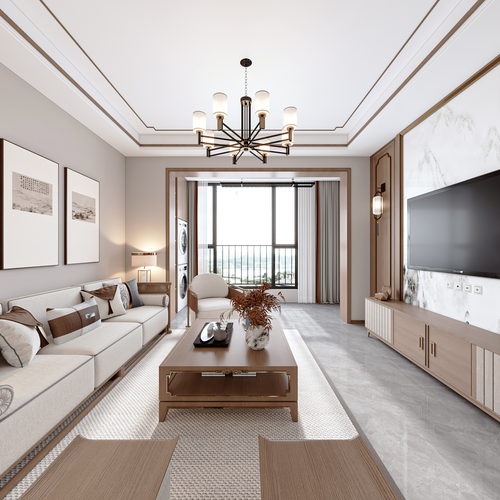 简约新中式五个全景