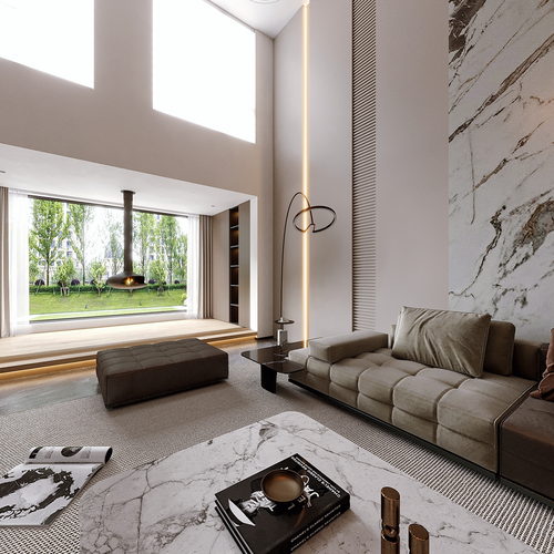 意式别墅三个全景