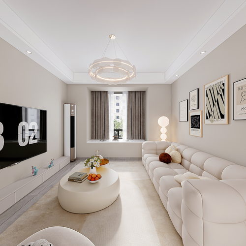 现代奶油风二个全景案例