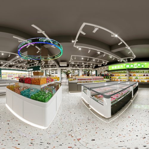 水果店全景+门头视角