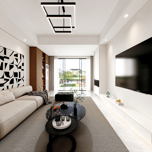 现代风格两个全景