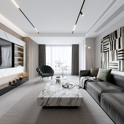 现代黑白灰（CR渲染）