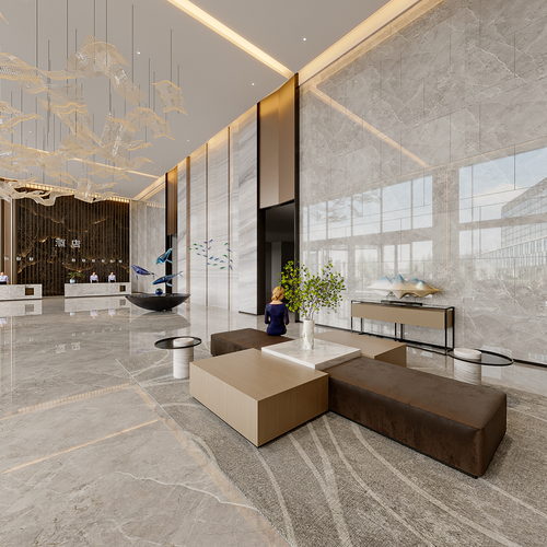 现代高级酒店大厅