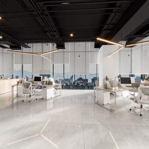 办公楼室内空间全景