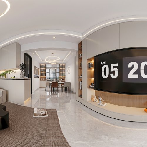 98平小户型家装现代简约6个全景