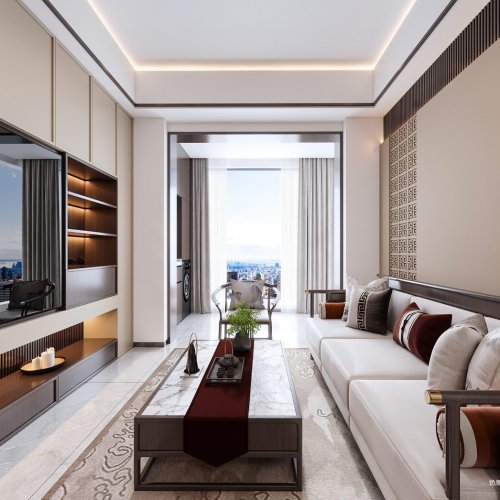 新中式家装四个全景