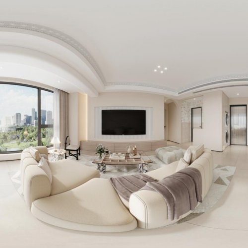 法式奶油风两个全景