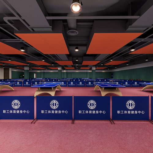 乒乓球室三个全景