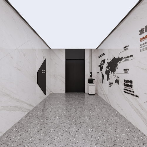 现代办公室六个全景