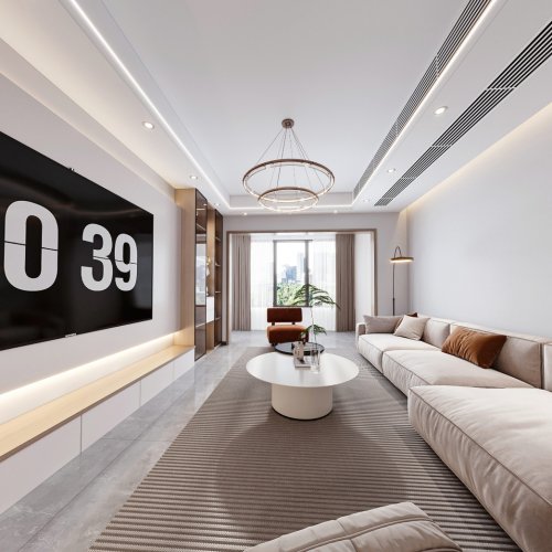 现代轻奢八个全景（3DMAX作图）