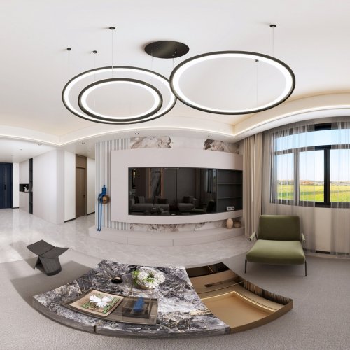 现代轻奢风（酷家乐）八个全景