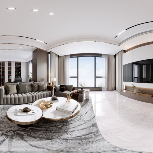 现代轻奢意式风格七个全景