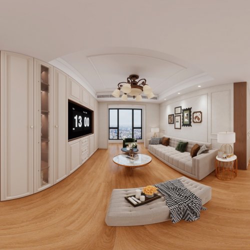 美式轻奢风格（酷家乐案例  性价比质量不错哟）