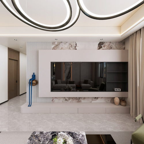 现代黑白灰八个全景（酷家乐）